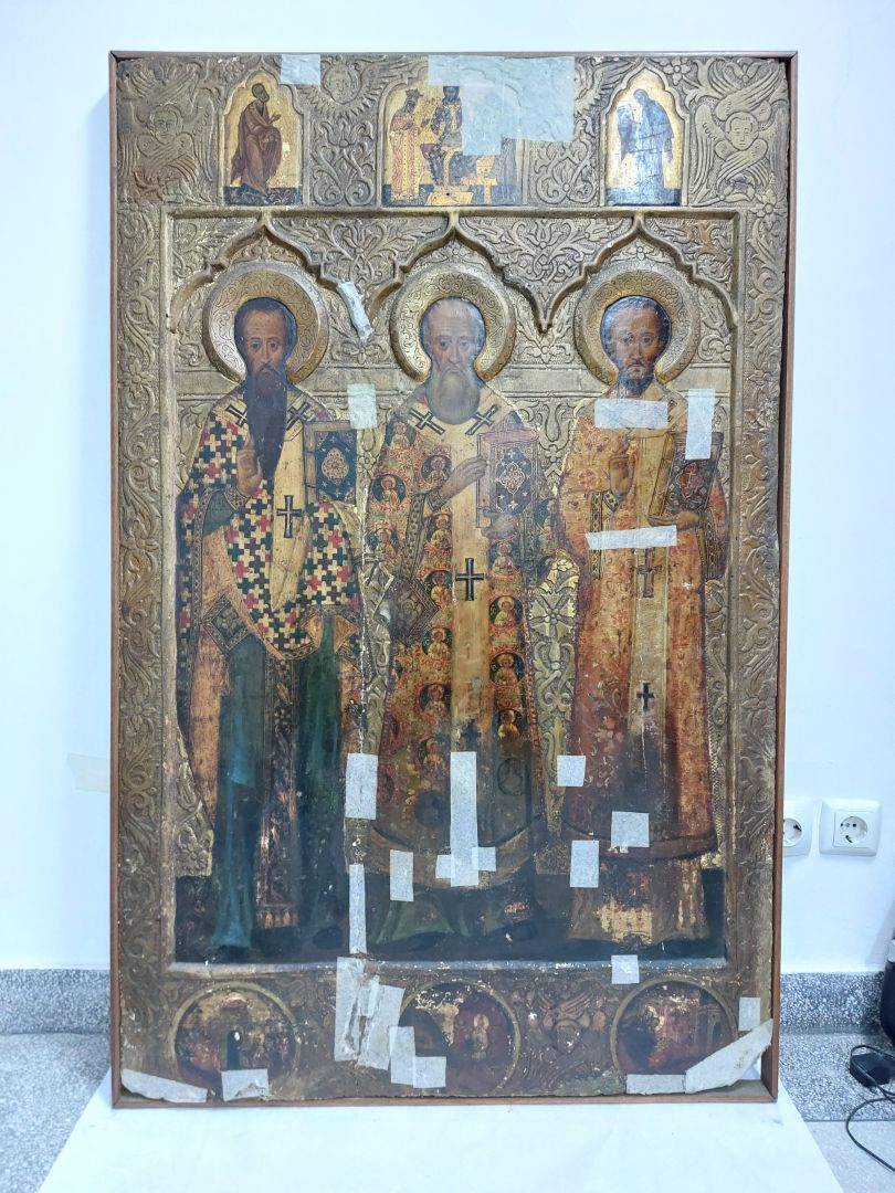 Icoana „Corifeilor Ortodoxiei”, de la Mănăstirea „Sfinții Trei Ierahi” din Iași